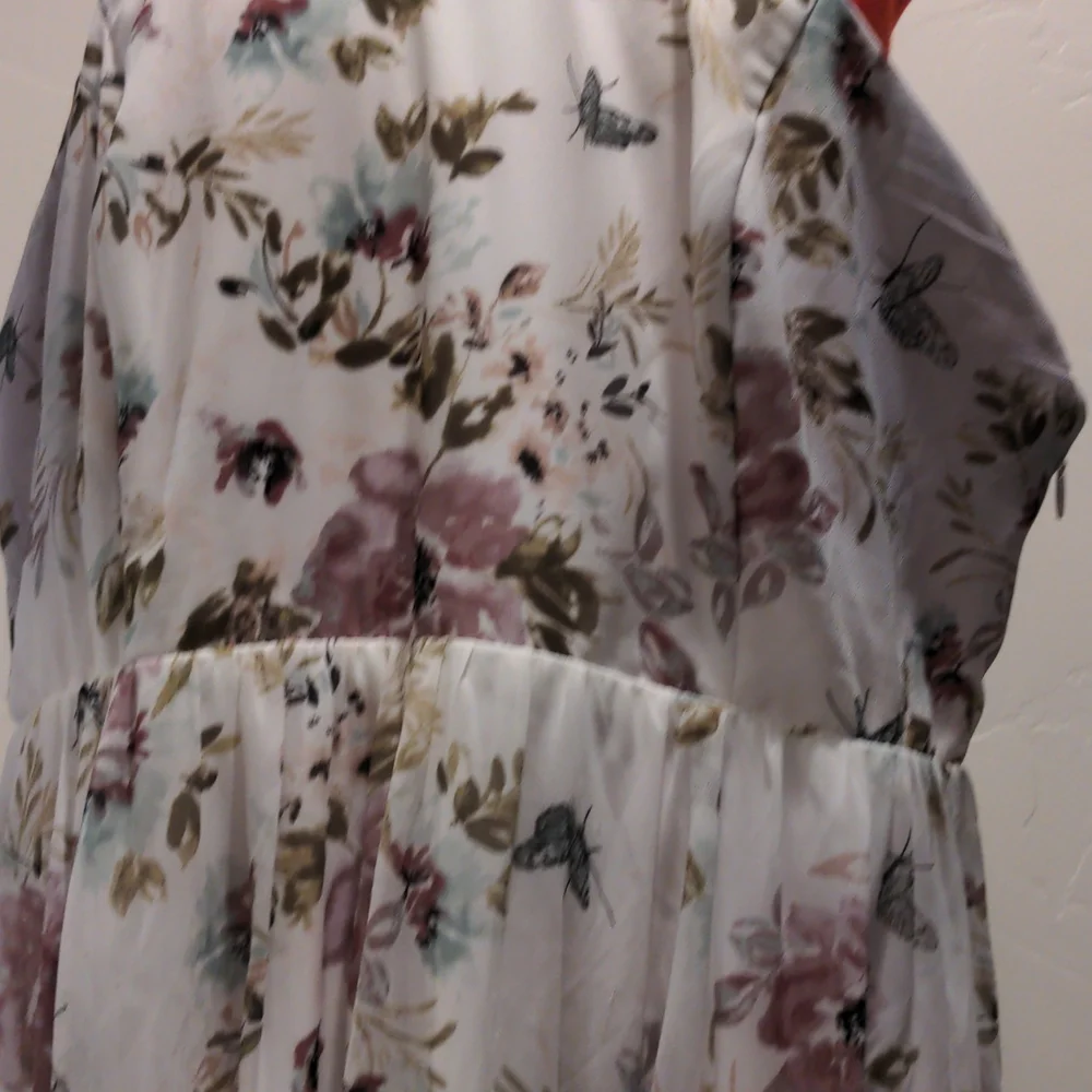 SOLD Torrid Plus Size Ethereal Maxi Princess Smocked Floral Dress Size 22 - Picture 8 of 17